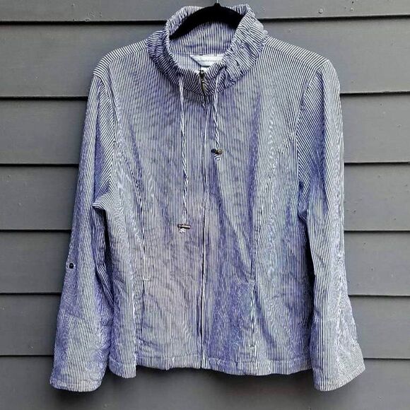 Christopher & Banks Jackets & Blazers - Christopher & Banks Striped Outer Wear Jacket Size XL